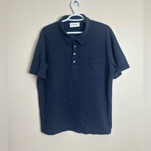Frame Size L Denim Men's Dark Navy Polo with Chest Pocket